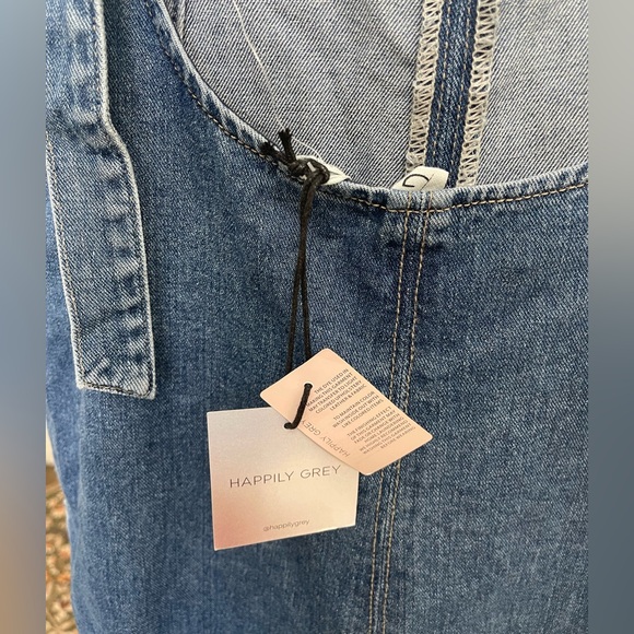 NWT Denim Jumpsuit Happily Grey. Size Small - Picture 8 of 8